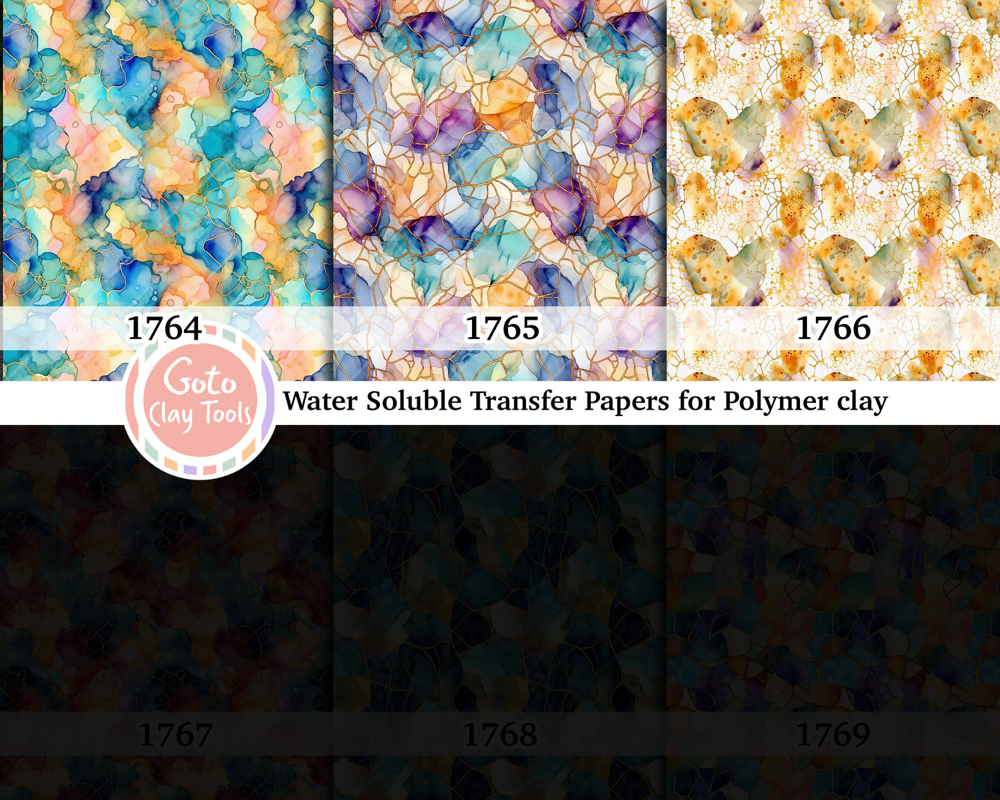 Water soluble Transfer paper for polymer clay, Watercolor stained glass, polymer clay image transfers, magic transfer paper