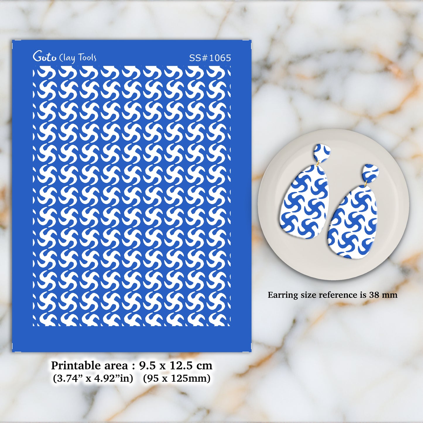 African style pattern Silkscreen for Polymer Clay Earring making, Clay Stencils, Clay Earring Silkscreen, Polymer Clay Supplies SS#1065