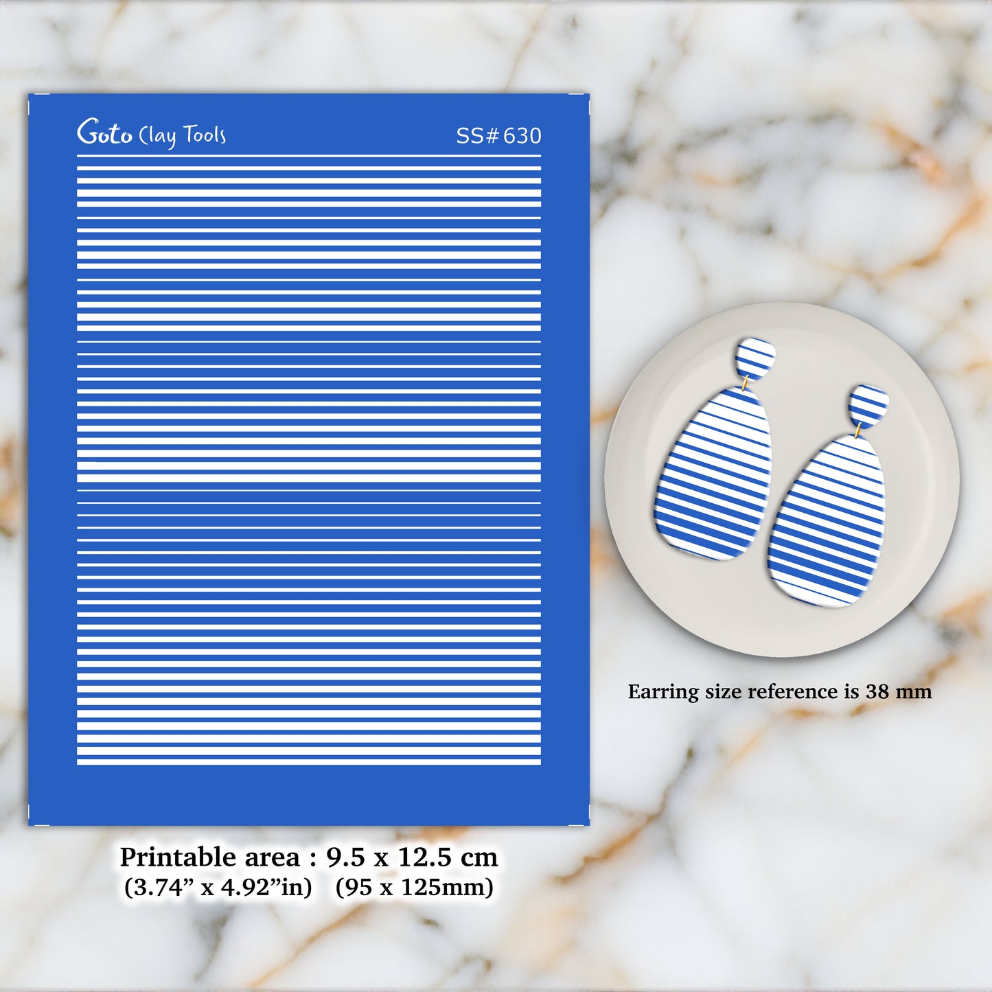 Gradient Lining Silkscreen for Polymer Clay Earring making, Clay Stencils, Clay Earring Silkscreen, Polymer Clay Supplies SS#630