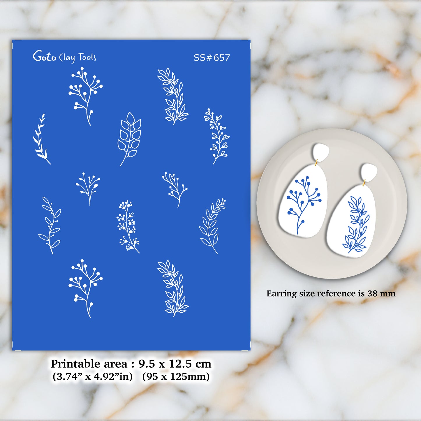 Wild Flower Silkscreen for Polymer Clay Earring making, Clay Stencils, Clay Earring Silkscreen, Polymer Clay Supplies SS#657