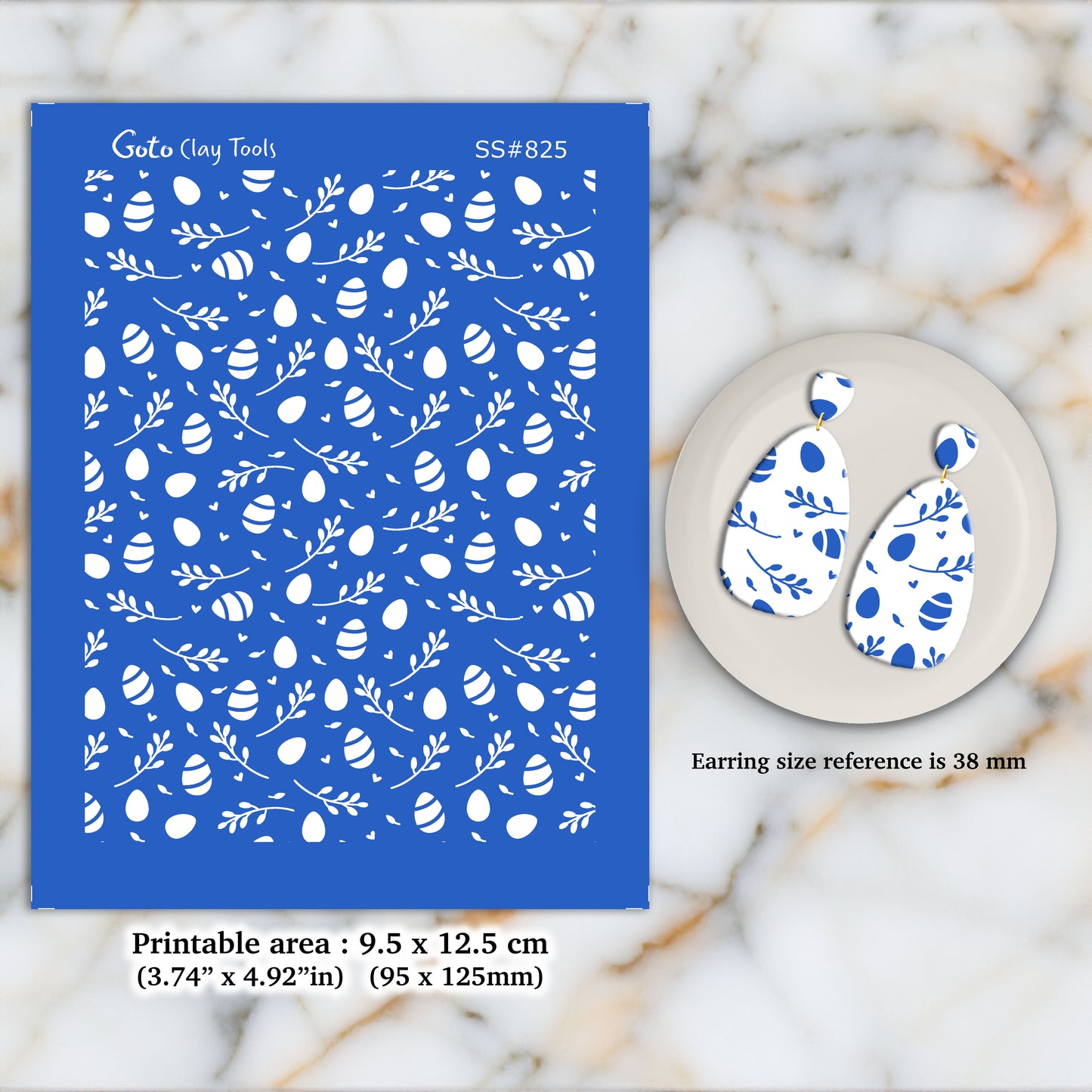 Spring leaves Silkscreen for Polymer Clay Earring making, Clay Stencils, Clay Earring Silkscreen, Polymer Clay Supplies SS#825