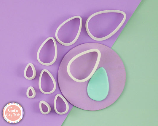Drop Shape Polymer Clay Cutters: 3D Printed Earring Tools