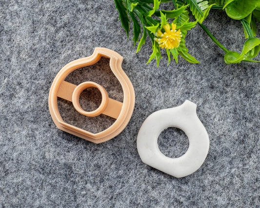 Organic Shape Polymer Clay Cutter: Pot Earring Design