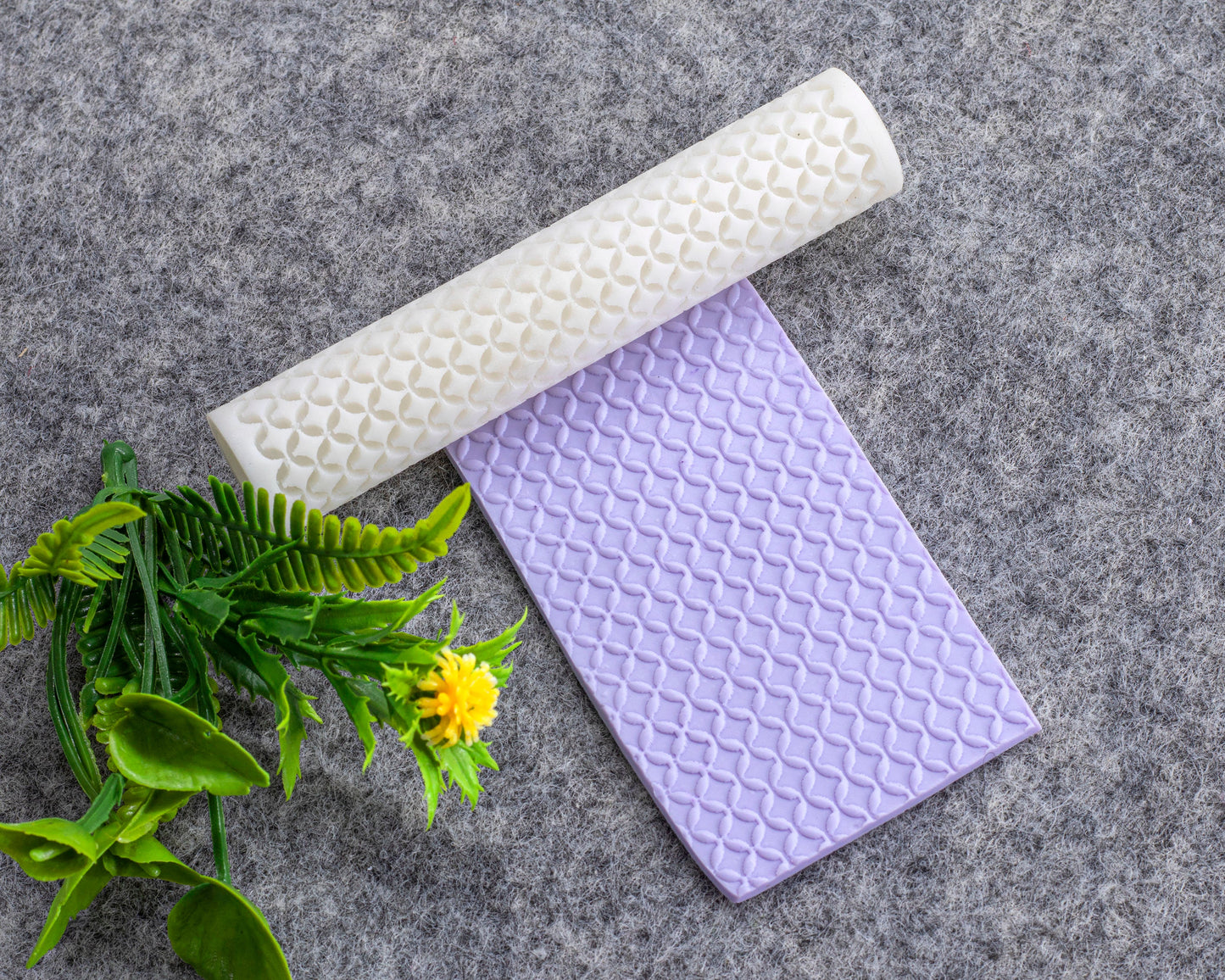 Rhombus Texture Roller for Polymer Clay: Pottery Tool