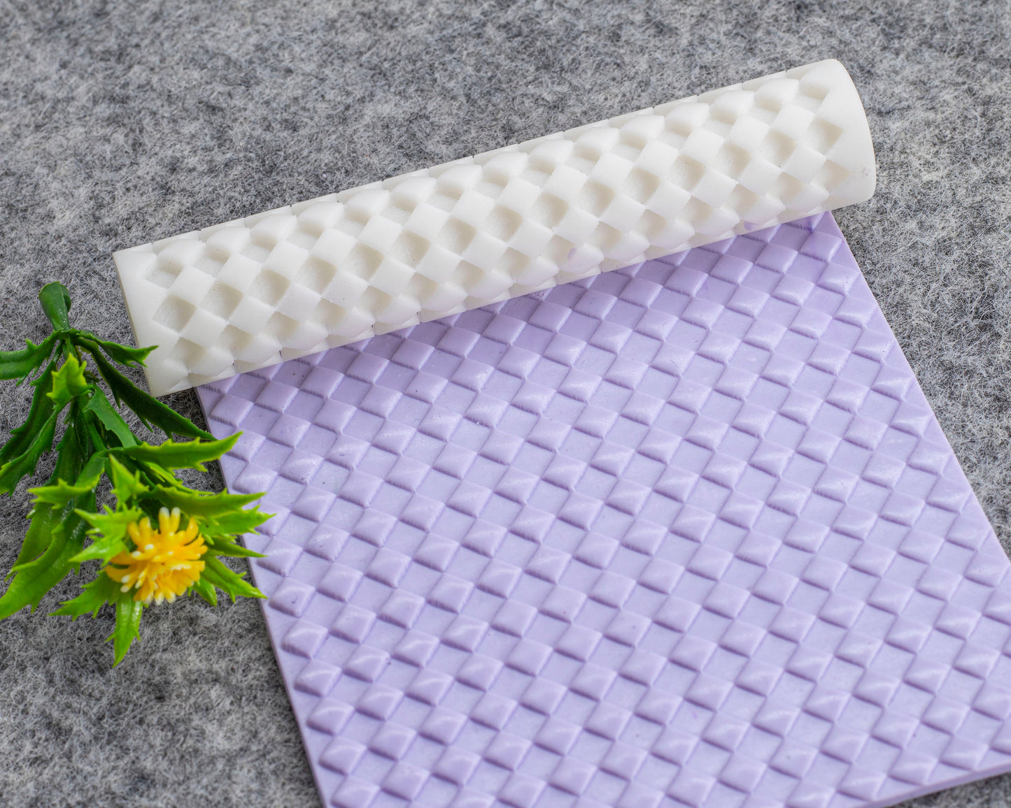 Diamond Texture Roller for Polymer Clay Earrings | Clay Texture Roller | Pottery Roller | Clay Texture Tool | Hand Roller