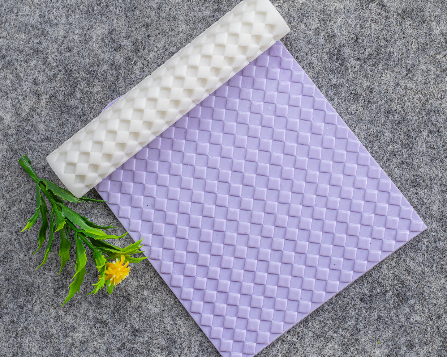 Diamond Texture Roller for Polymer Clay Earrings | Clay Texture Roller | Pottery Roller | Clay Texture Tool | Hand Roller