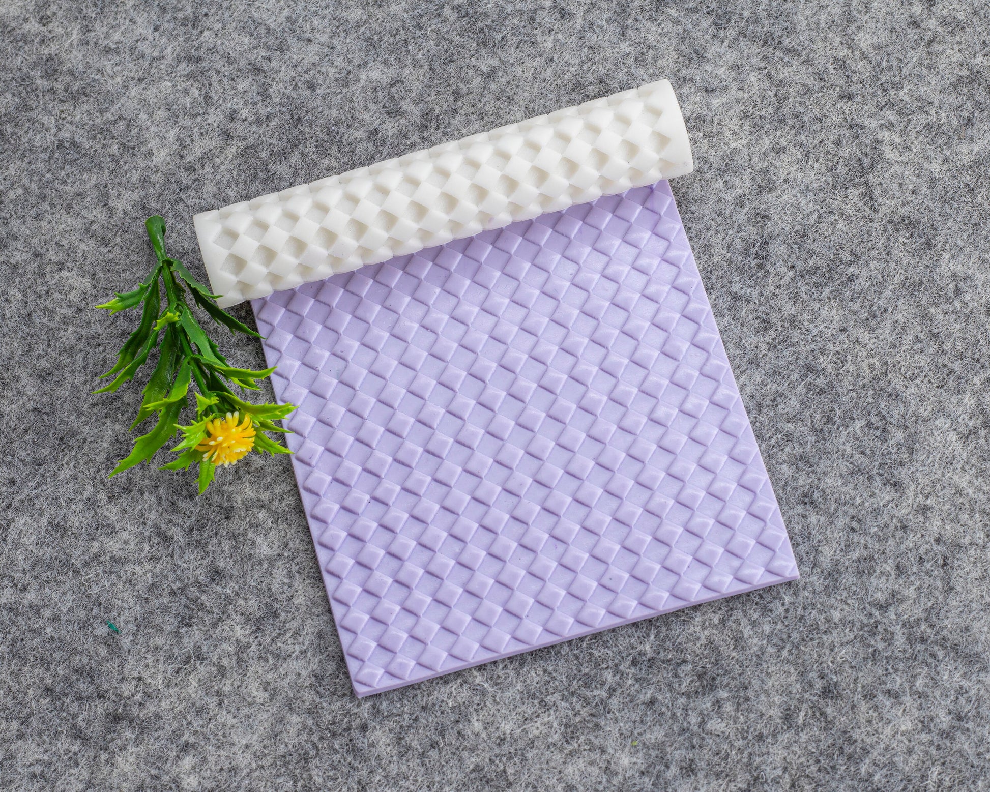 Diamond Texture Roller for Polymer Clay Earrings | Clay Texture Roller | Pottery Roller | Clay Texture Tool | Hand Roller