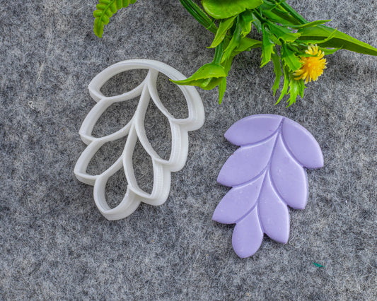 Leaf Embossed Clay Cutter: Polymer Earring Tool