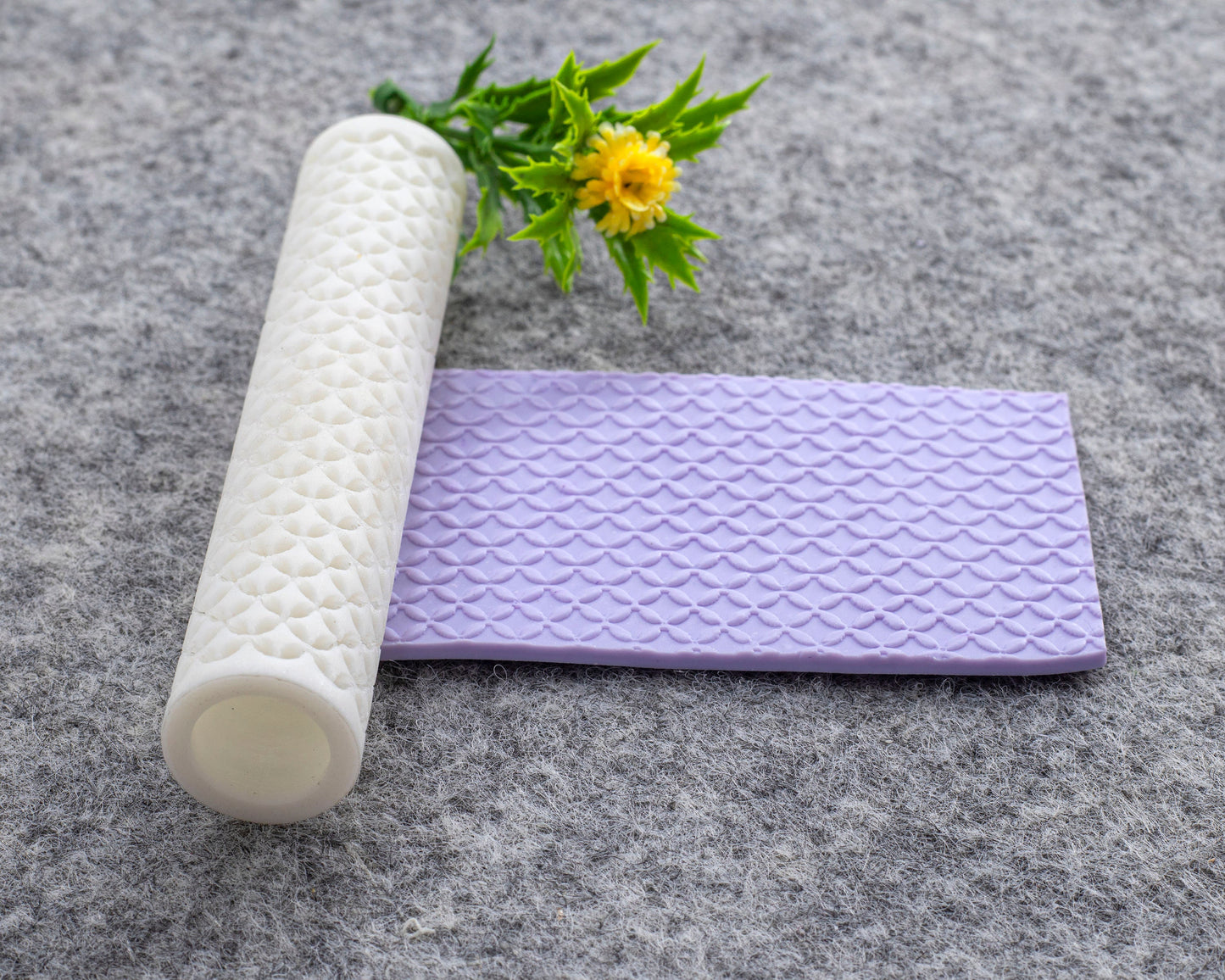 Rhombus Texture Roller for Polymer Clay: Pottery Tool