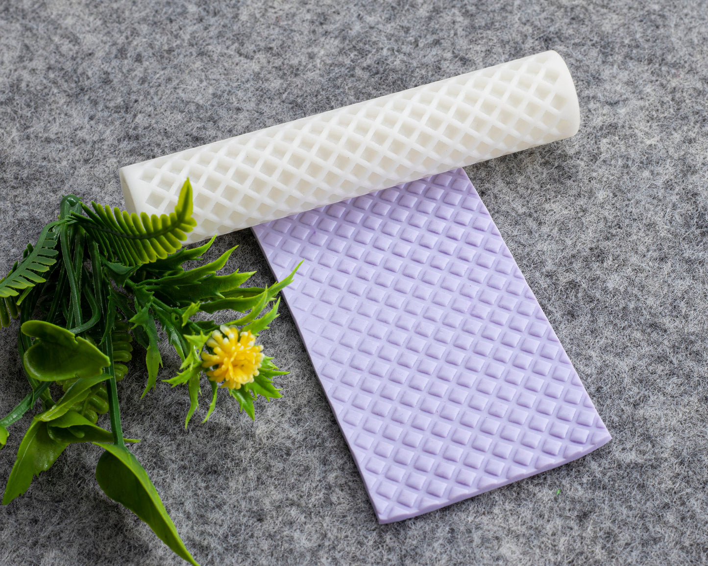 Cross Line Texture Roller for Polymer Clay: 10cm PLA Tool