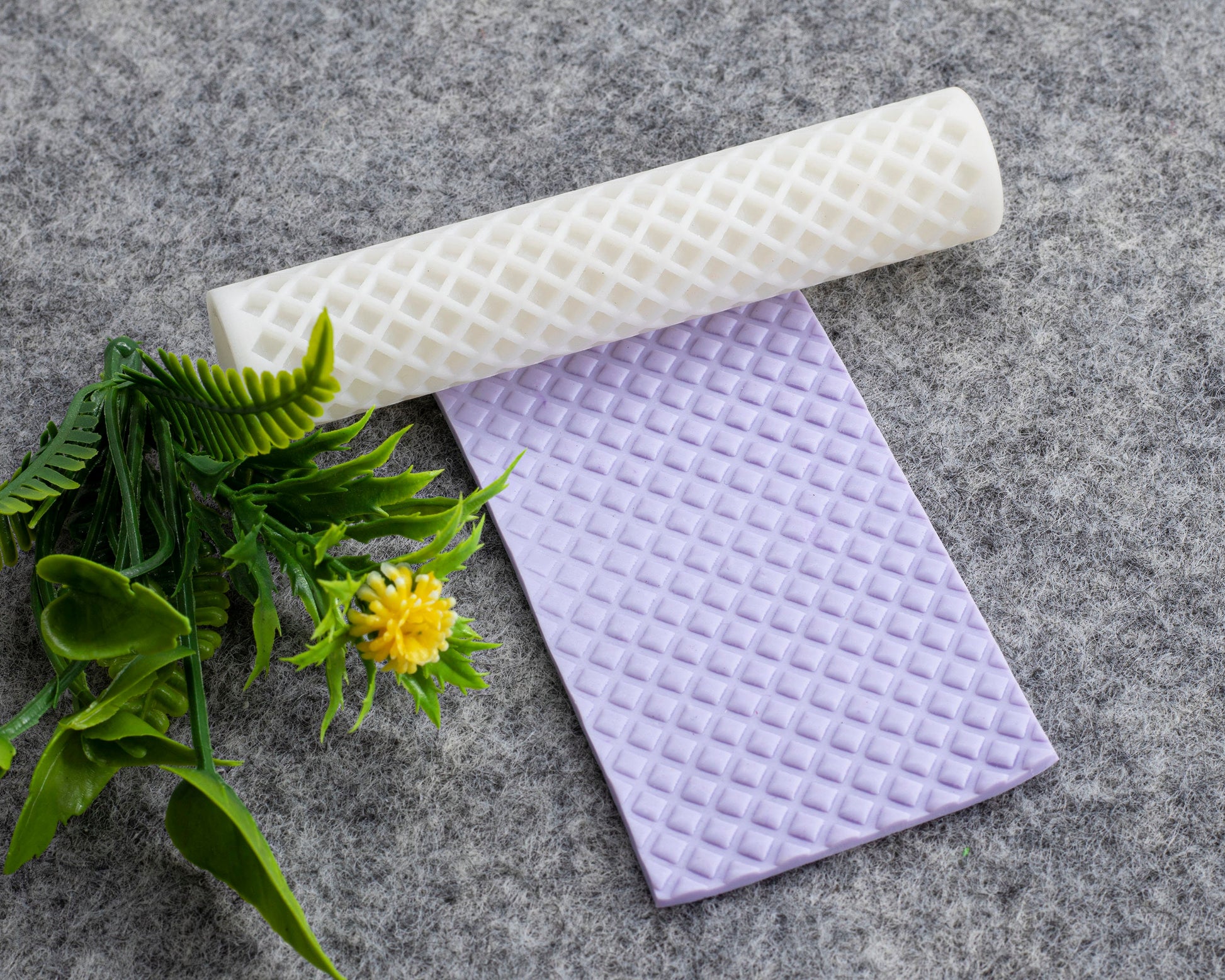 Cross Line Texture Roller for Polymer Clay: 10cm PLA Tool