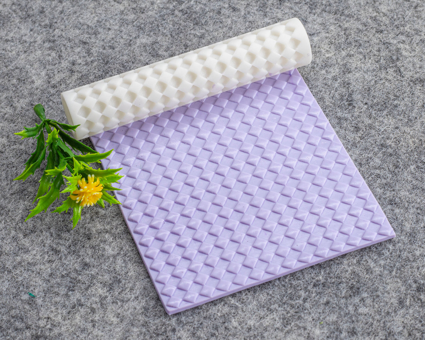 Diamond Texture Roller for Polymer Clay Earrings | Clay Texture Roller | Pottery Roller | Clay Texture Tool | Hand Roller