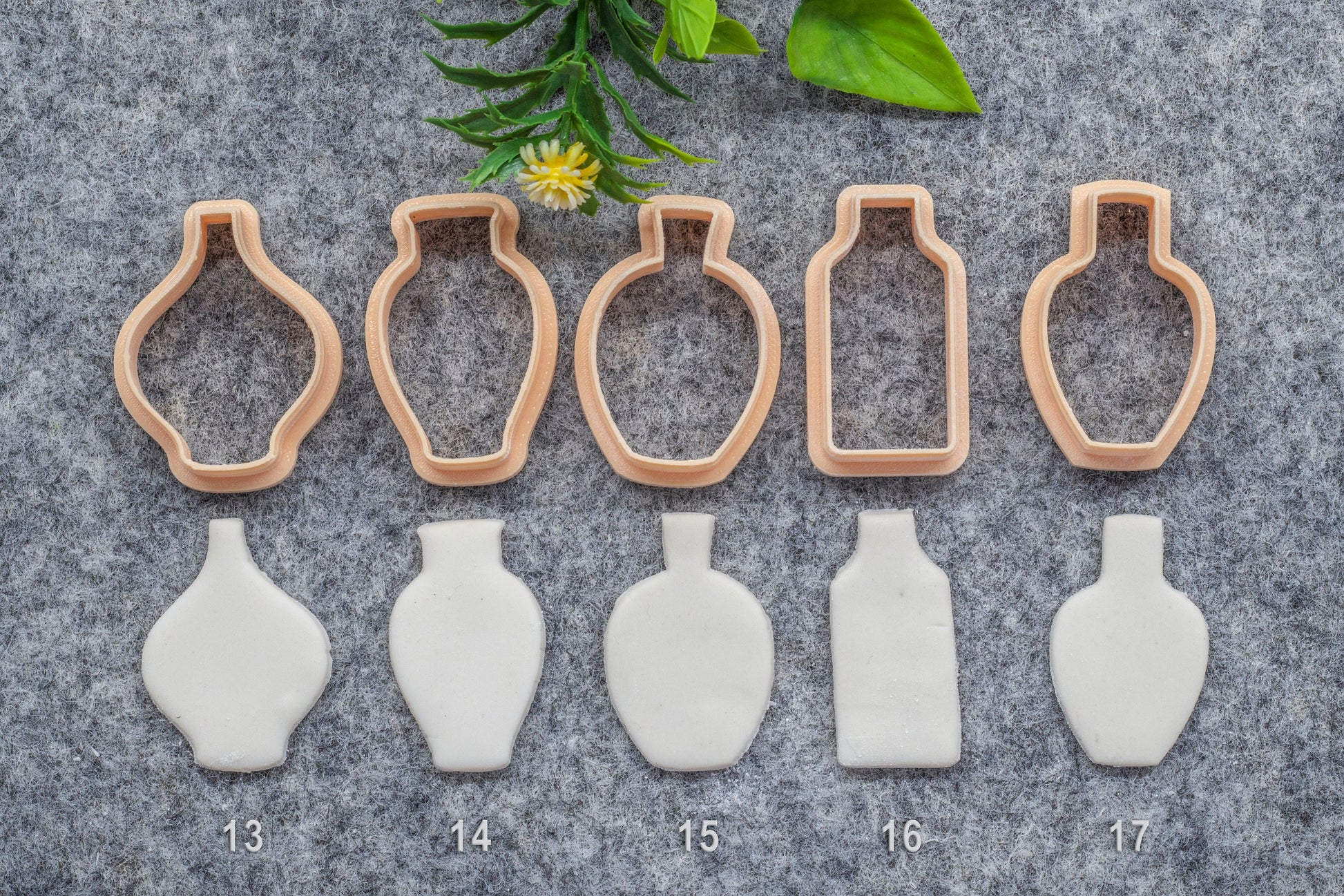 Pots shape cutter, Polymer clay cutter, Clay earring cutters, Polymer clay tools, 3D printed cutters#638