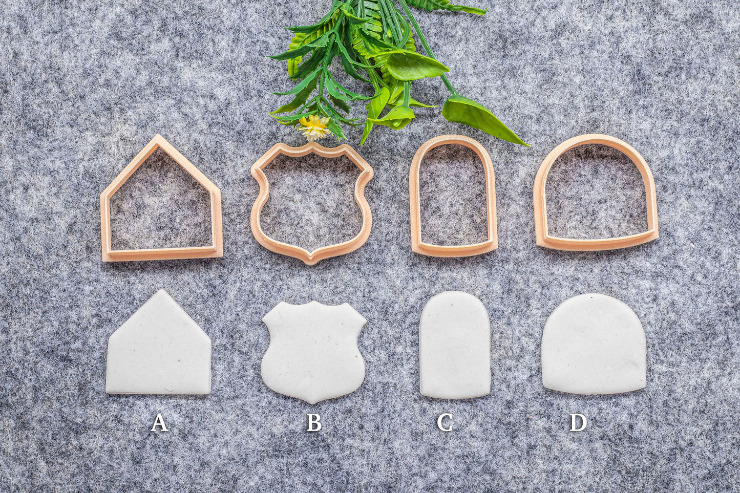 Arch Shield Polymer Clay Cutters: 3D Printed Earring Tools. #634