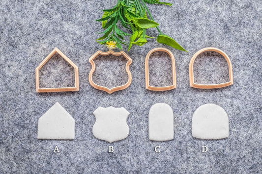Arch Shield Polymer Clay Cutters: 3D Printed Earring Tools. #634