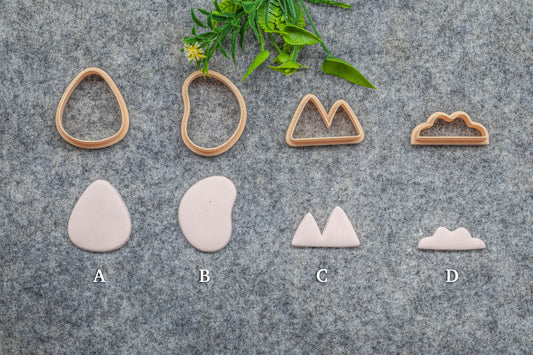 Organic Shape Polymer Clay Cutters: Earring Making Tools #632