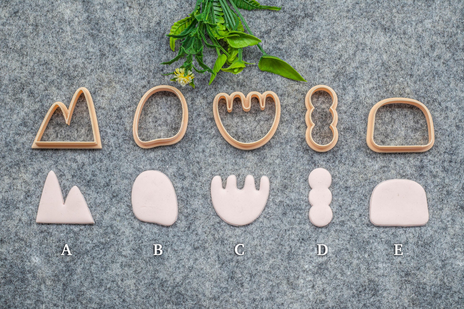 Organic Shape Polymer Clay Cutters: Earring Making Tools #639