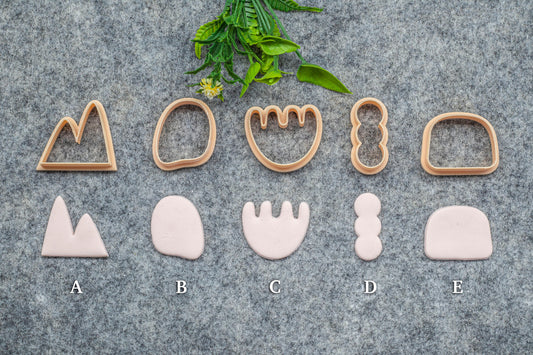 Organic Shape Polymer Clay Cutters: Earring Making Tools #639