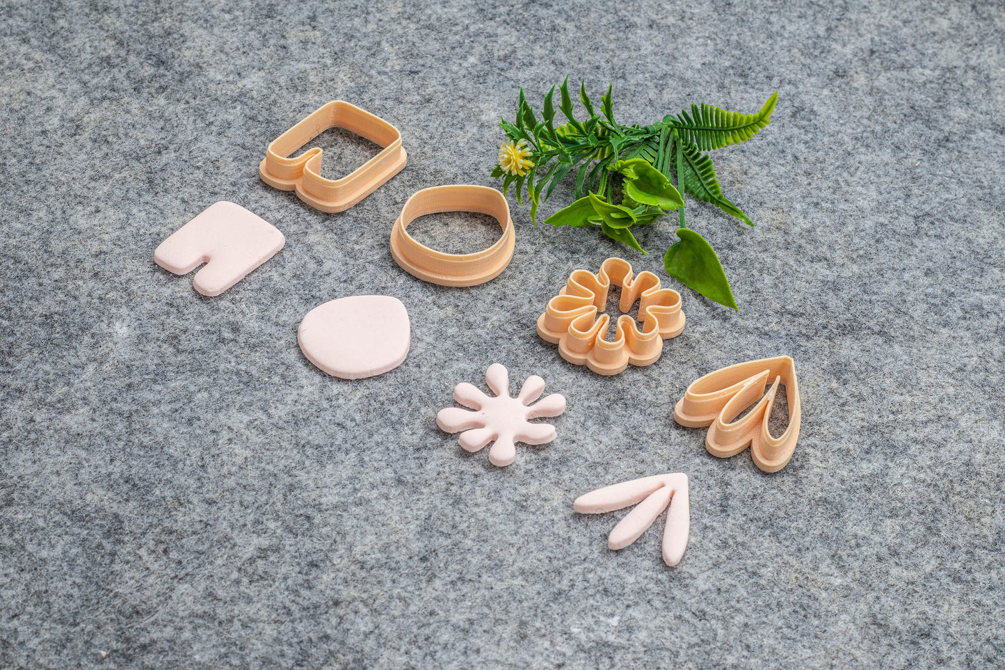 Organic Shape Polymer Clay Cutters: Earring Making Tools (Set-8) #626