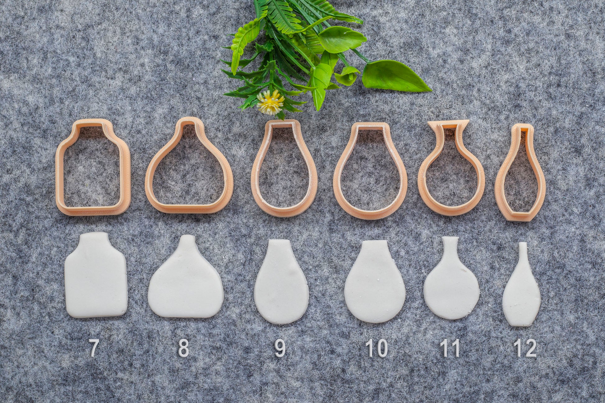 Pots Shape Polymer Clay Cutters: 3D Printed Earring Tools #638