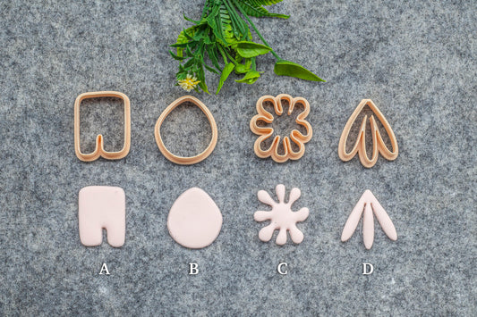 Organic Shape Polymer Clay Cutters: Earring Making Tools (Set-8) #626