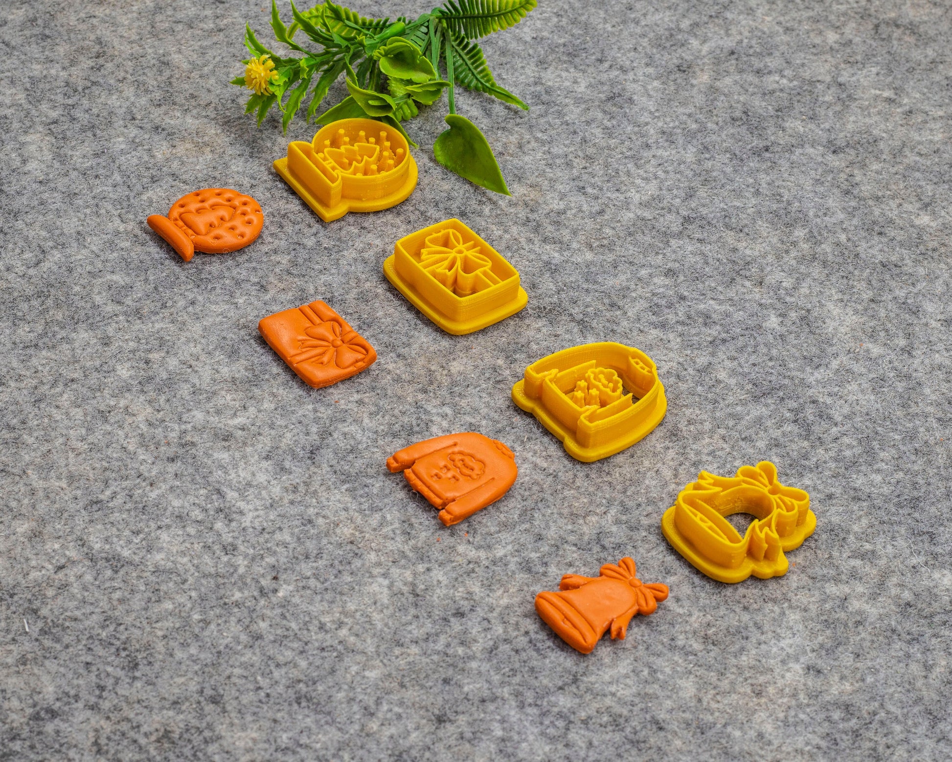 Christmas Polymer Clay Cutters: Snow Globe, Sweater, Bell (3D Printed)