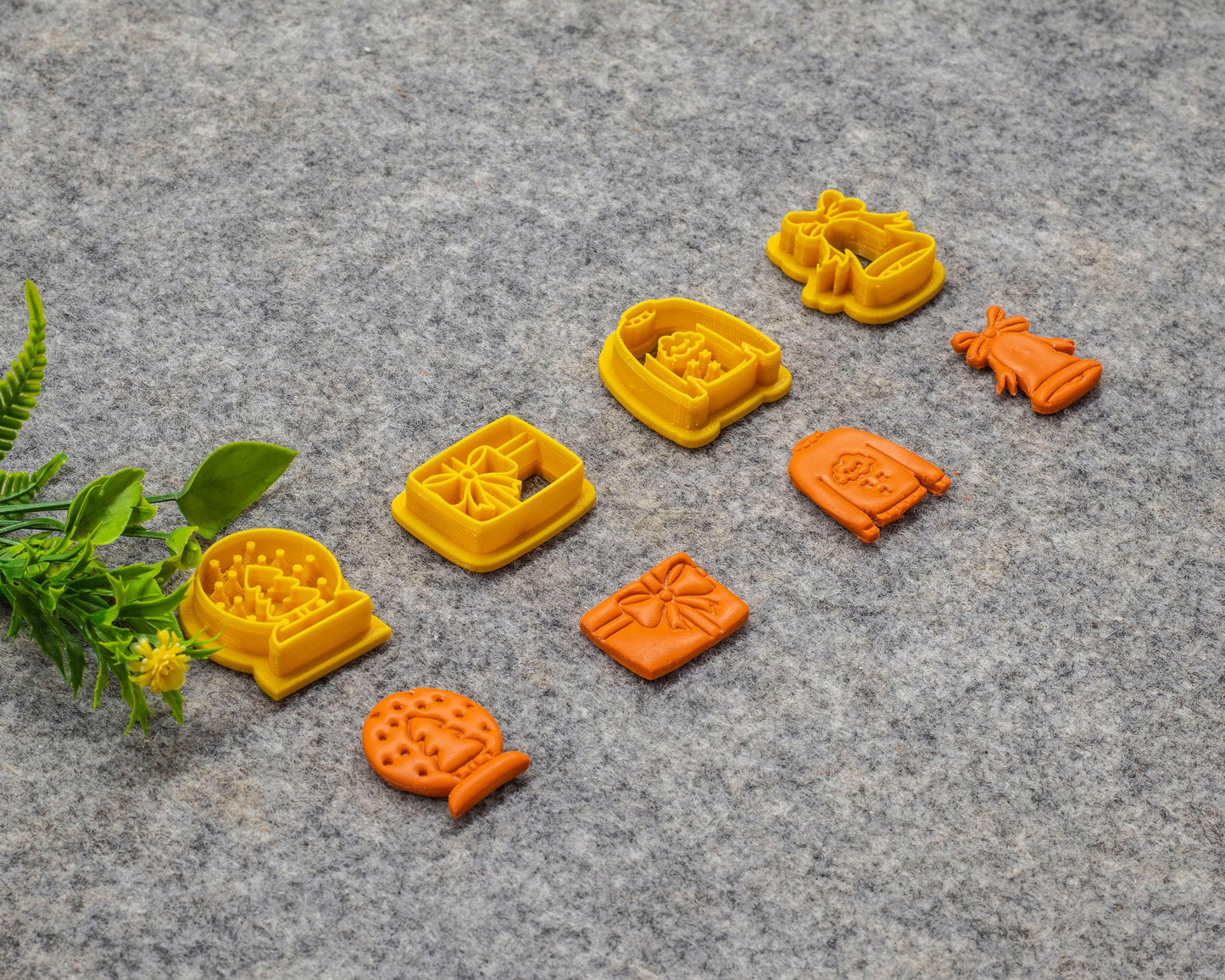 Christmas Polymer Clay Cutters: Snow Globe, Sweater, Bell (3D Printed)