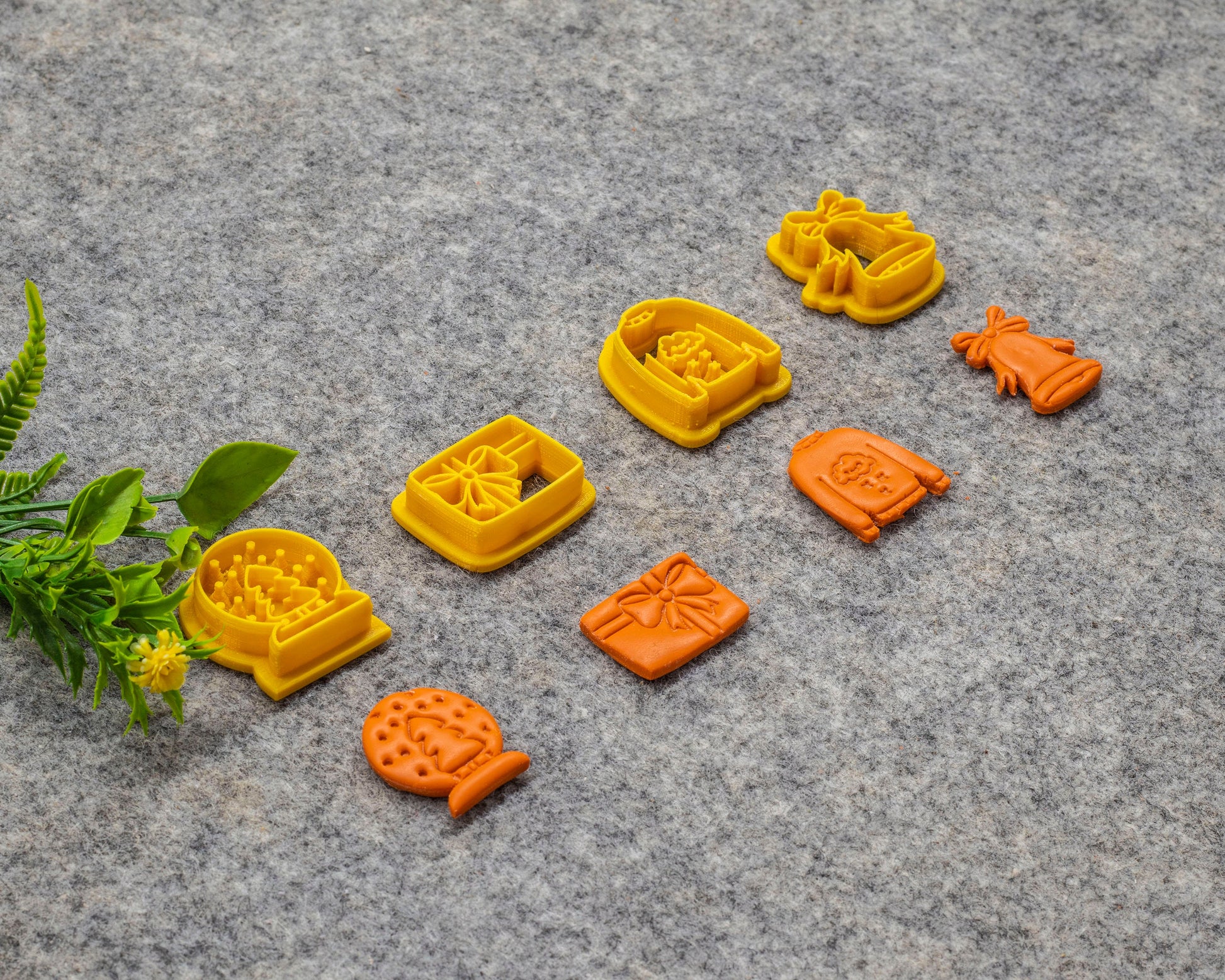 Christmas Polymer Clay Cutters: Snow Globe, Sweater, Bell (3D Printed)