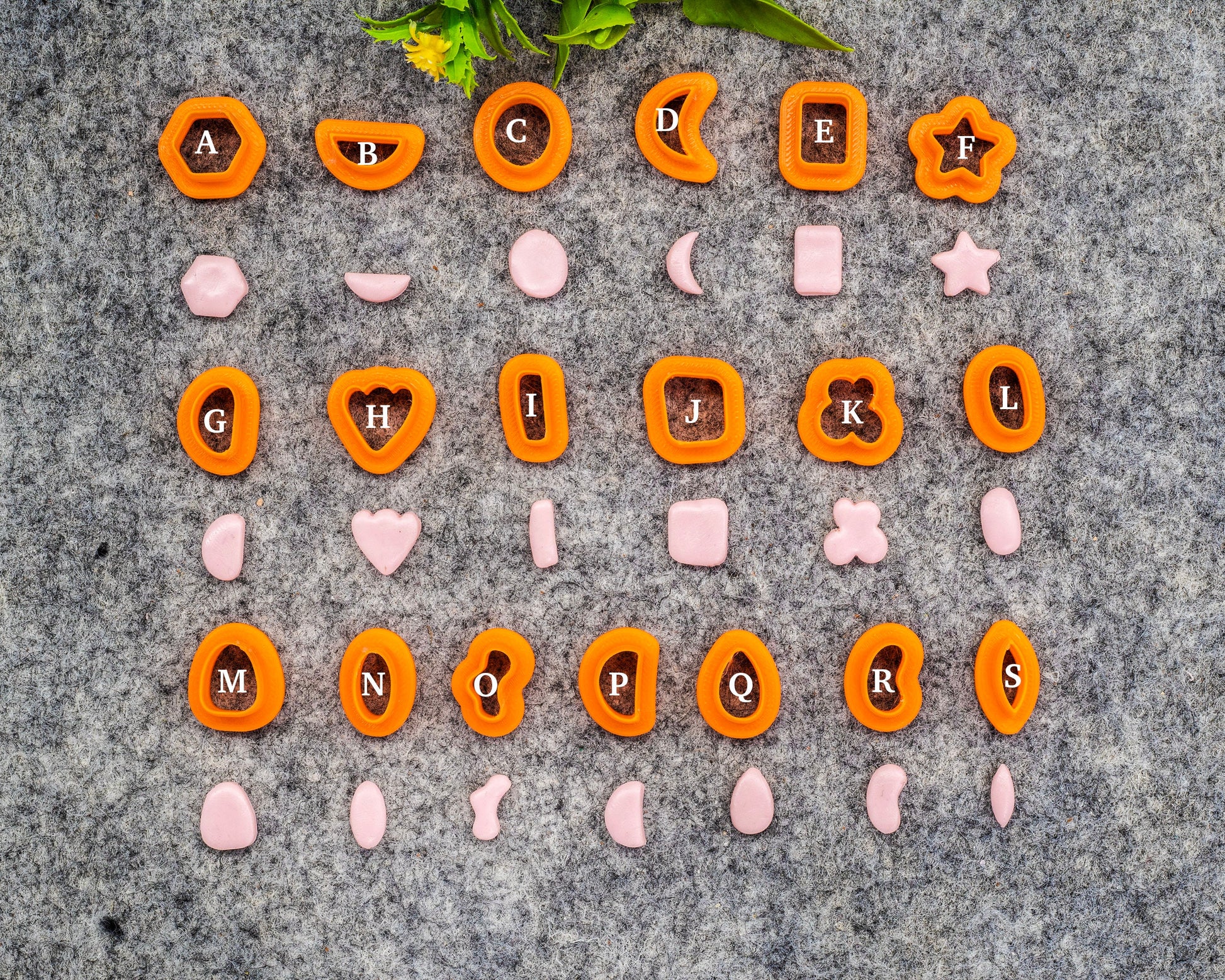 Organic Shape Polymer Clay Cutters: Stud Earring Molds
