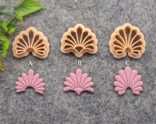 Art Deco Scallop Clay Cutter: Polymer Clay Earring Tool #618