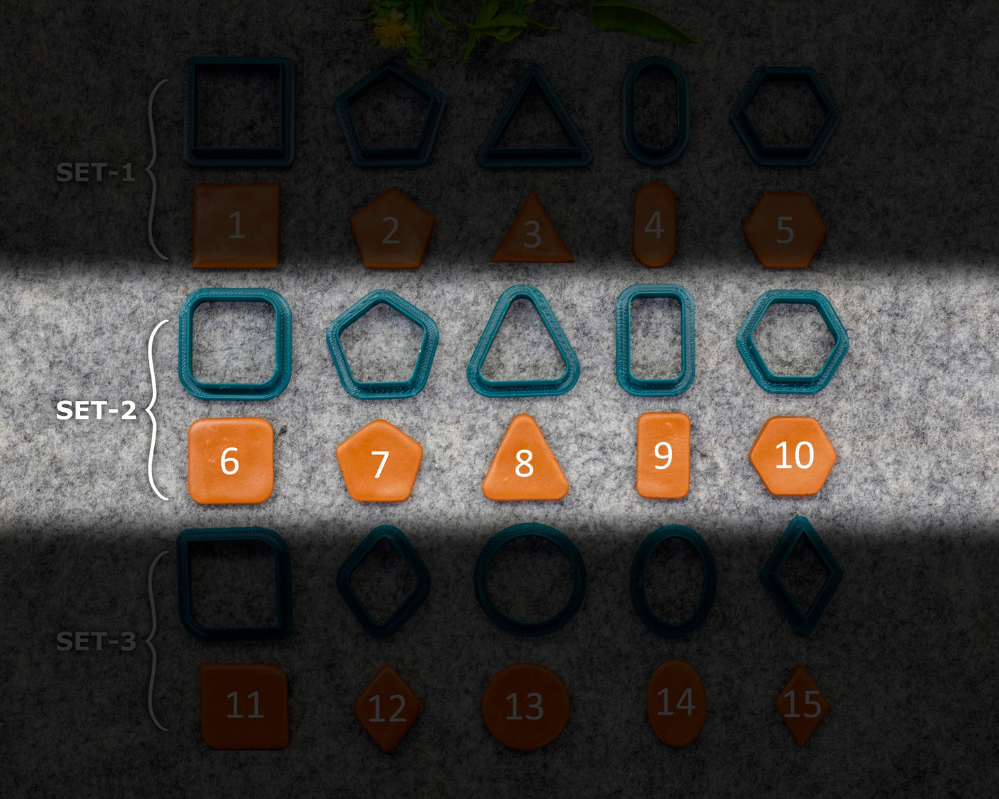 Basic shape Cutters for polymer clay | Polymer clay cutter | Clay Cutters Circle, Square, Oval, Triangle, hexagon capsule cutters