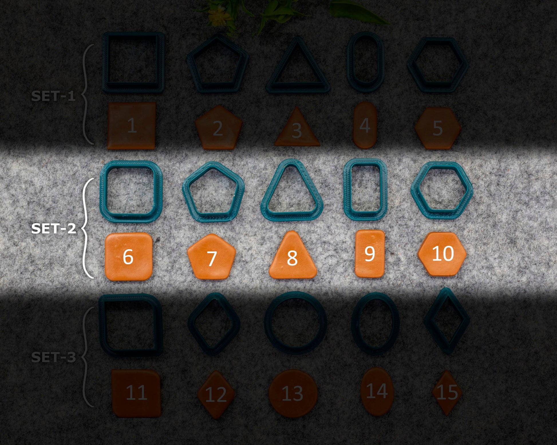 Basic shape Cutters for polymer clay | Polymer clay cutter | Clay Cutters Circle, Square, Oval, Triangle, hexagon capsule cutters