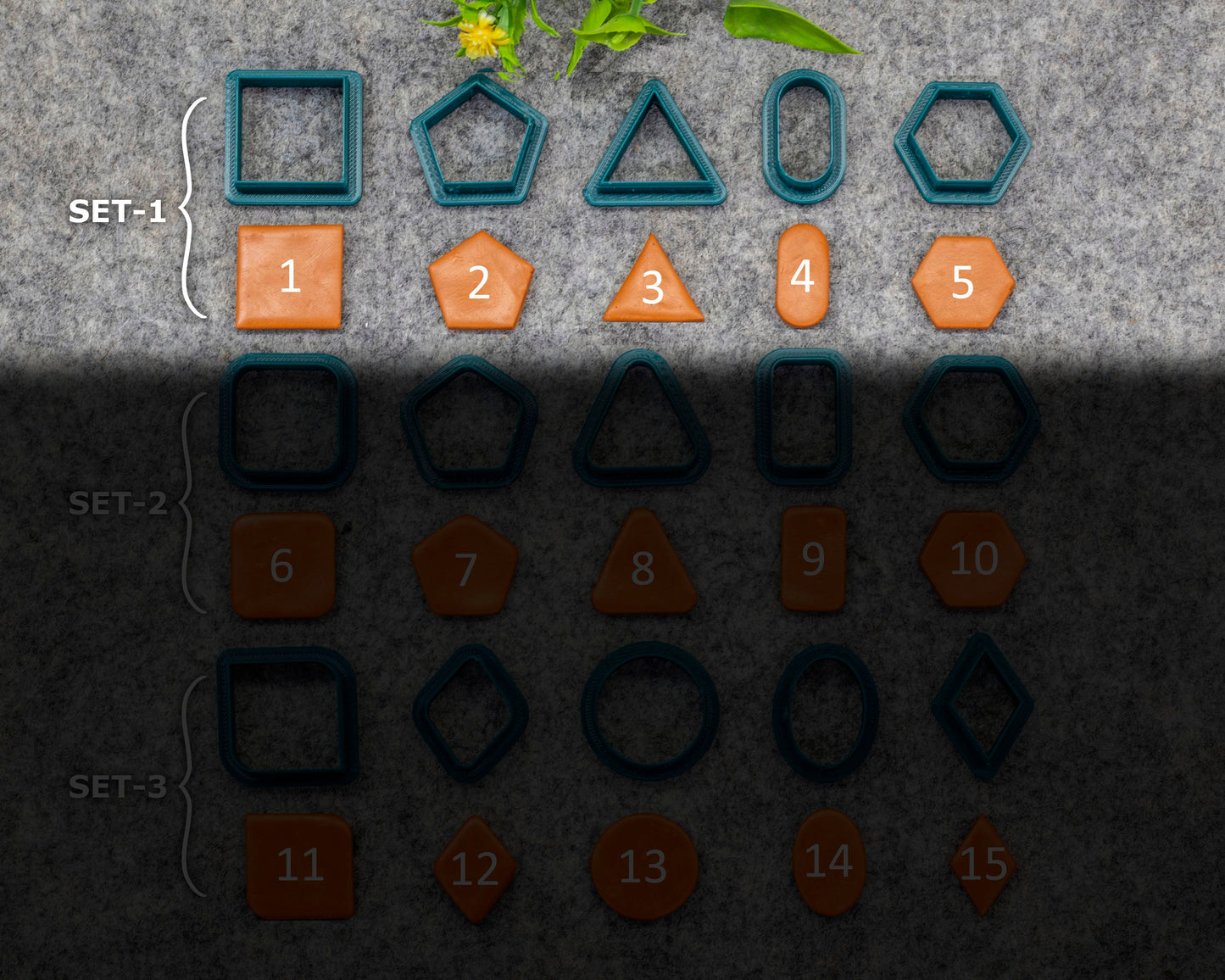 Basic shape Cutters for polymer clay | Polymer clay cutter | Clay Cutters Circle, Square, Oval, Triangle, hexagon capsule cutters