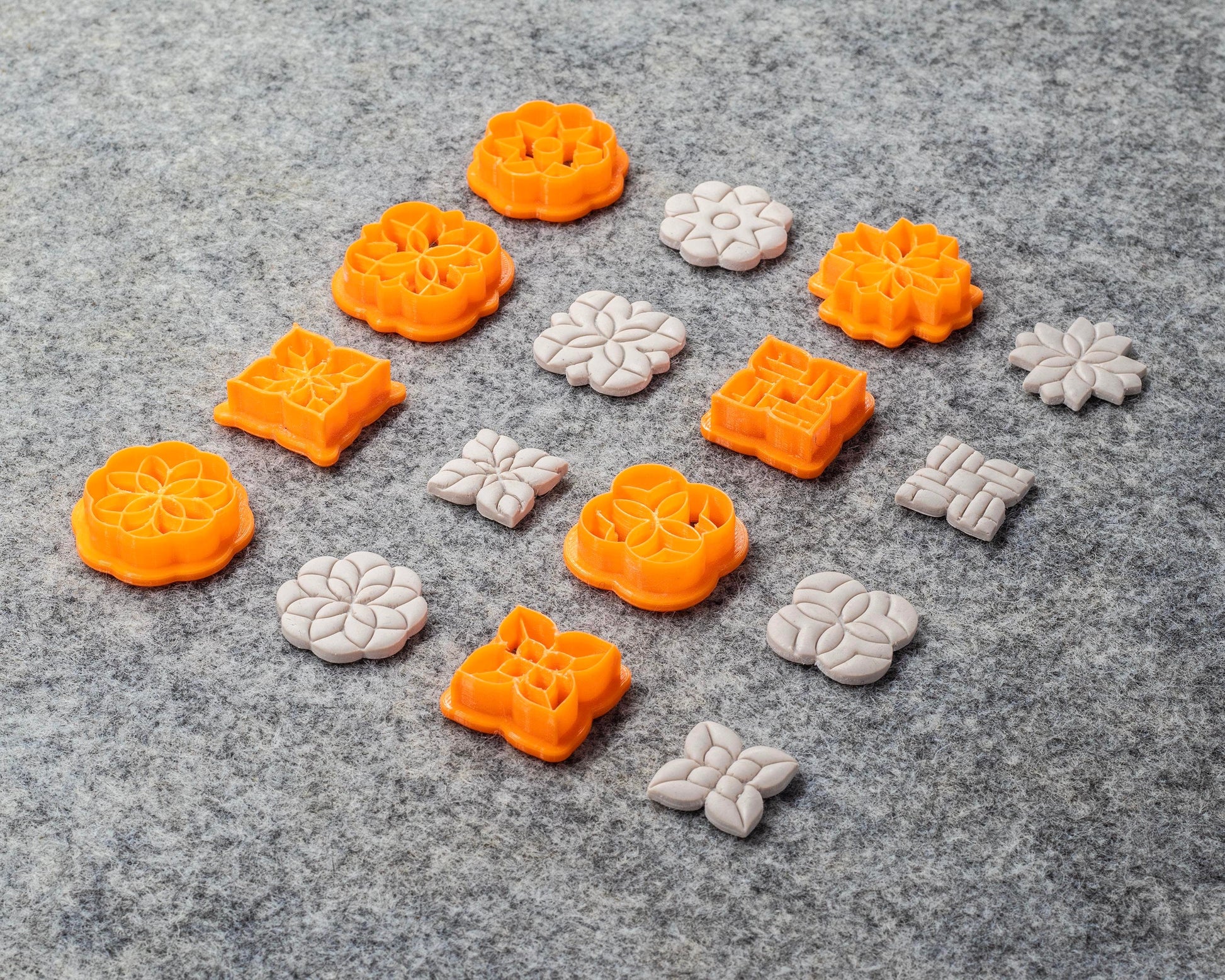 Symmetrical tile Polymer clay cutter, Earring cutter | Set-2