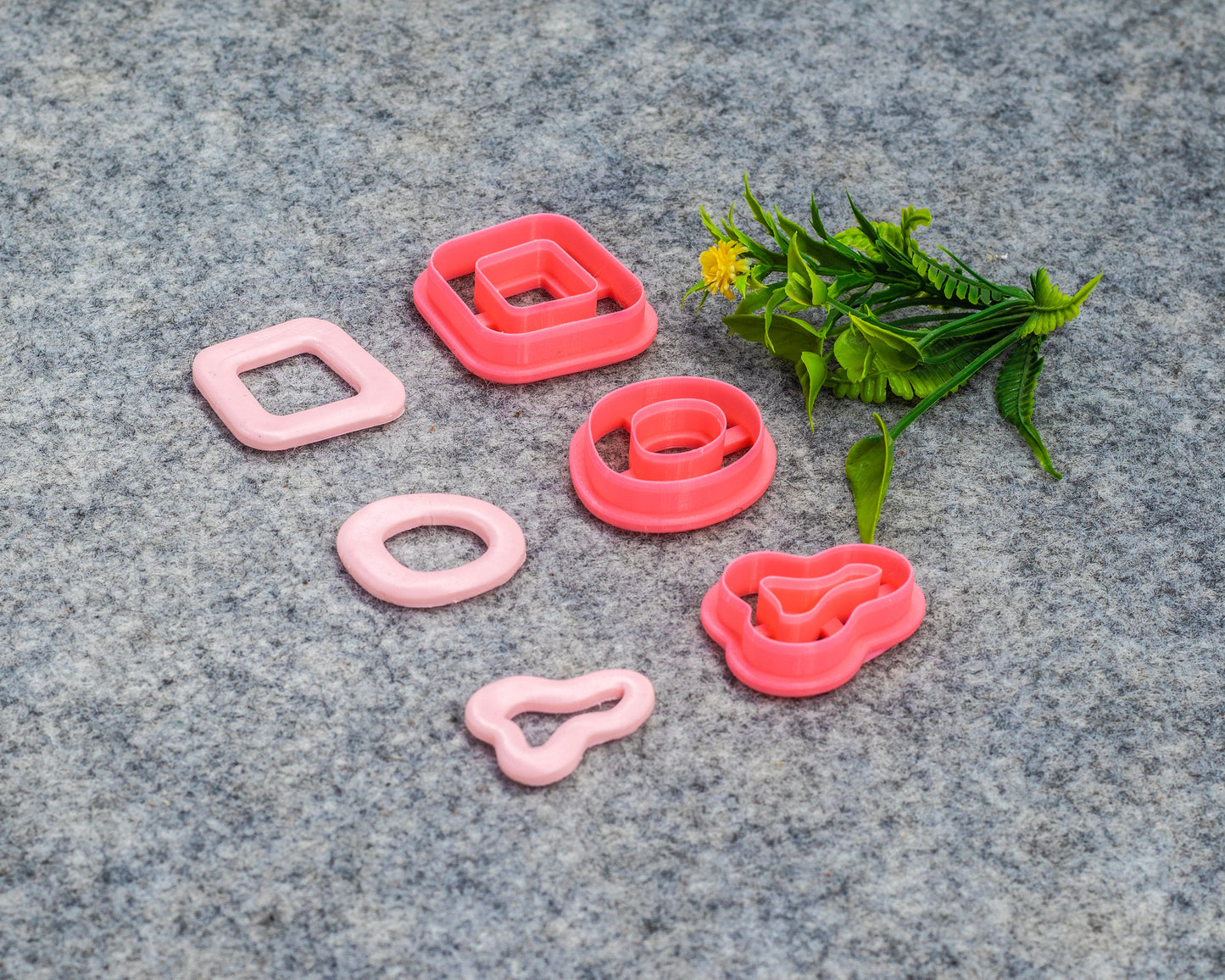 Organic Shape Polymer Clay Cutters: 3D Printed Earring Tools #609