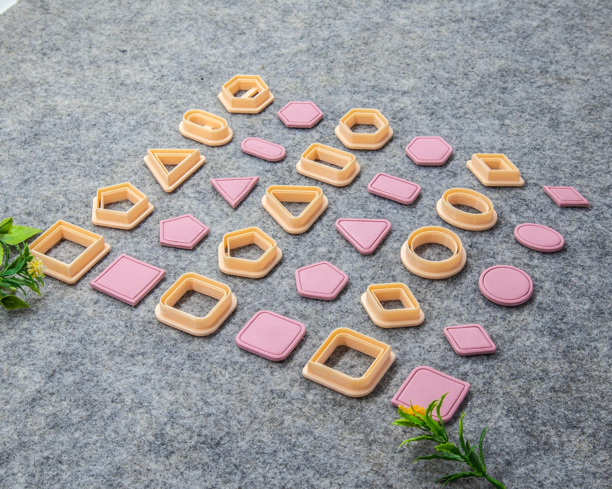 Basic shape Cutters with line for polymer clay | Polymer clay cutter | Clay Cutters Circle, Square, Oval, Triangle, hexagon capsule #621