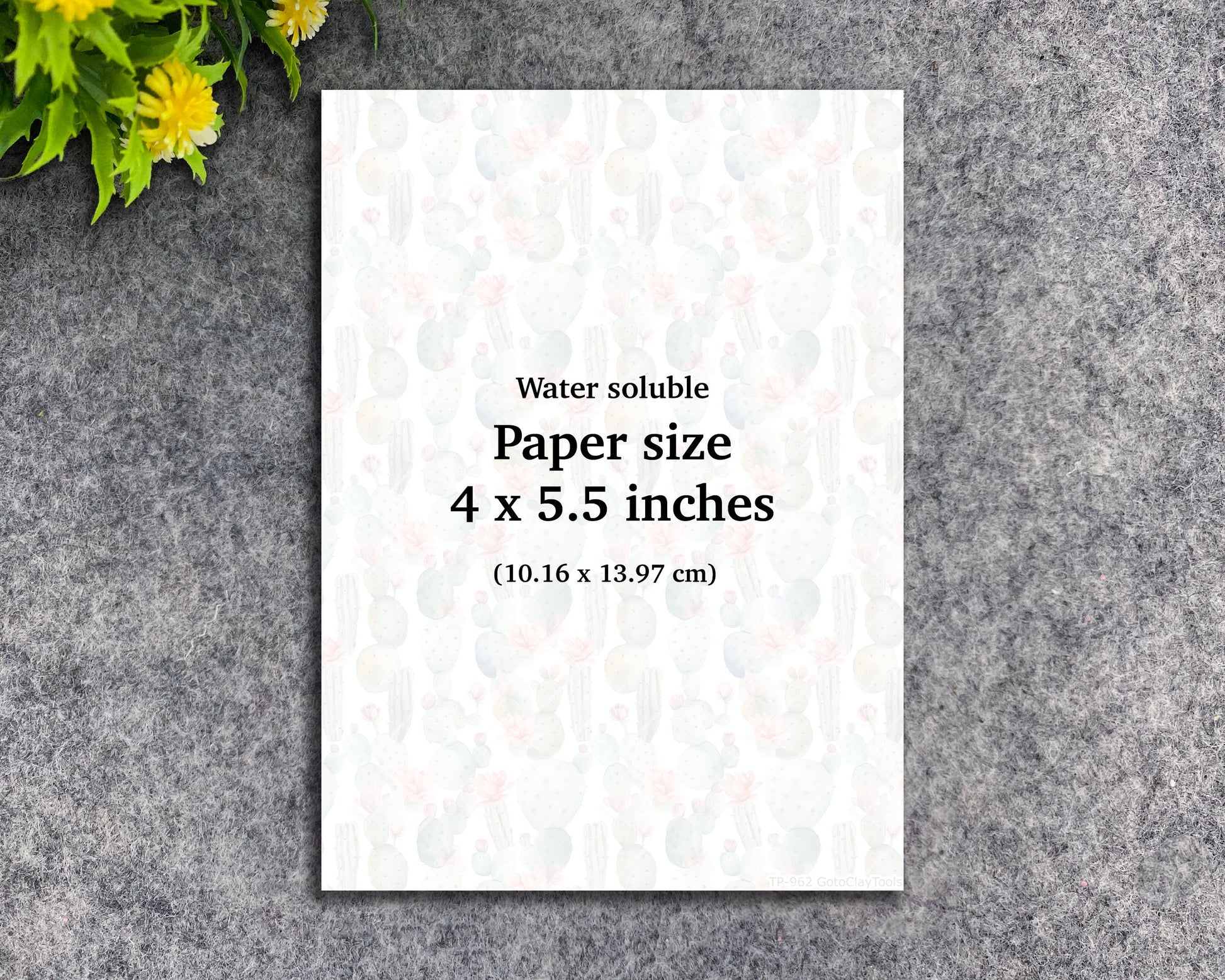 Christmas Gnome Water Soluble Transfer Paper for Polymer Clay