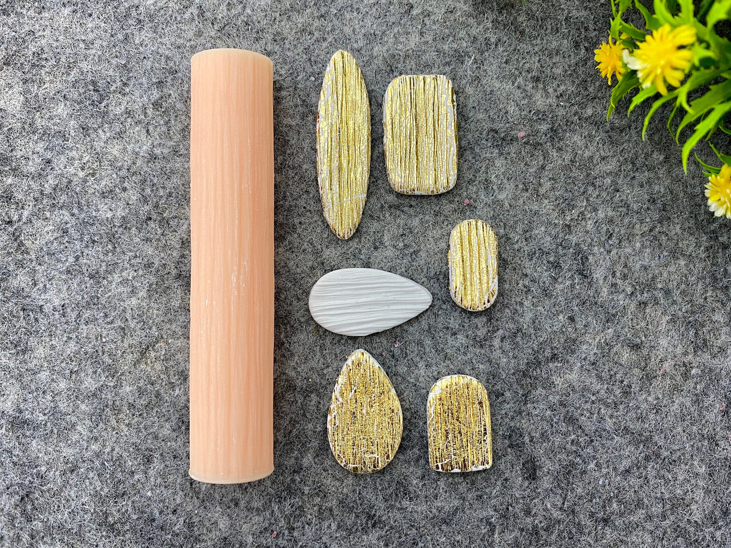 Brushed Metal Texture Roller: Resin Clay Tool #101