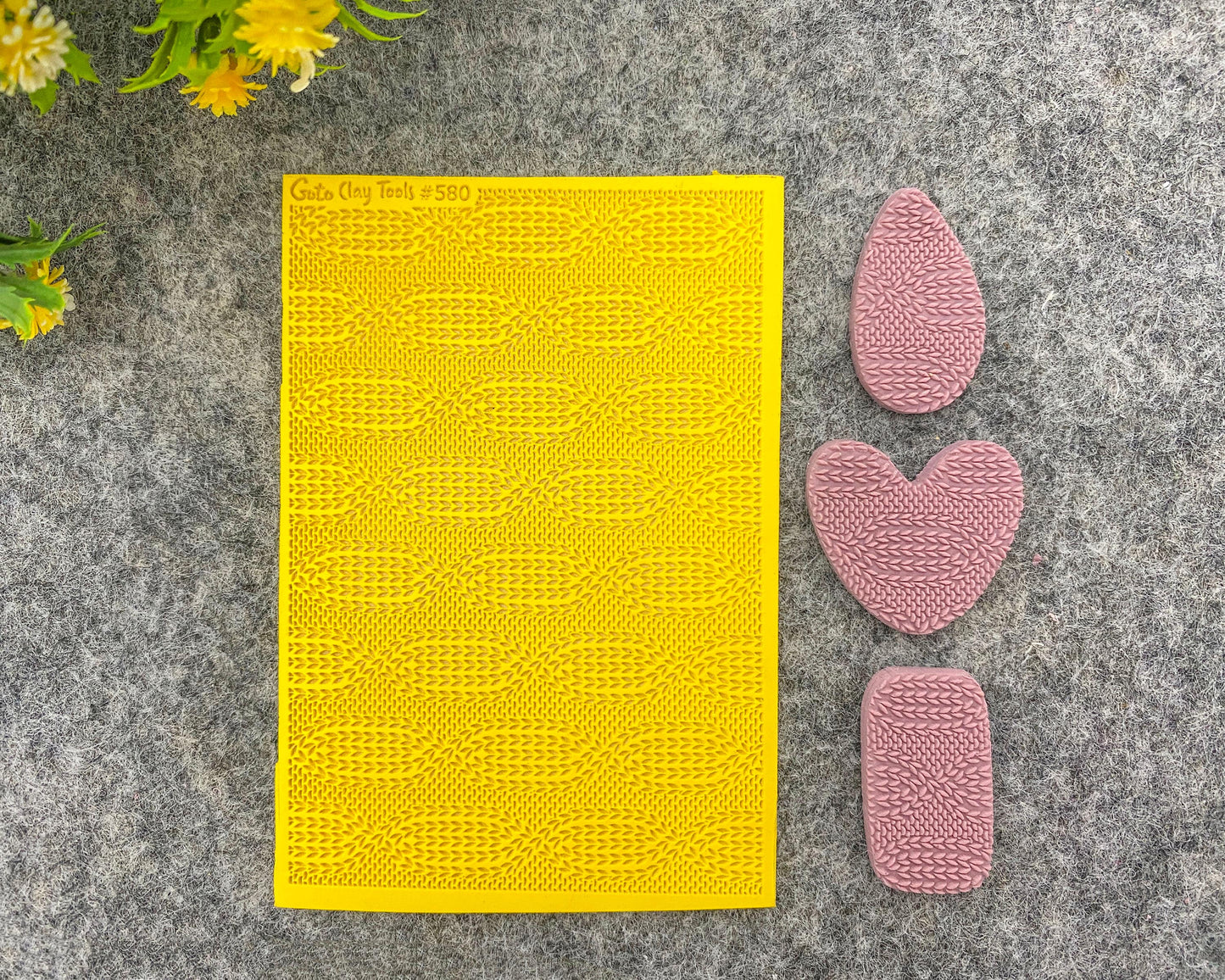 Knot Weave Rubber Texture Mat for Polymer Clay Jewelry (#580)