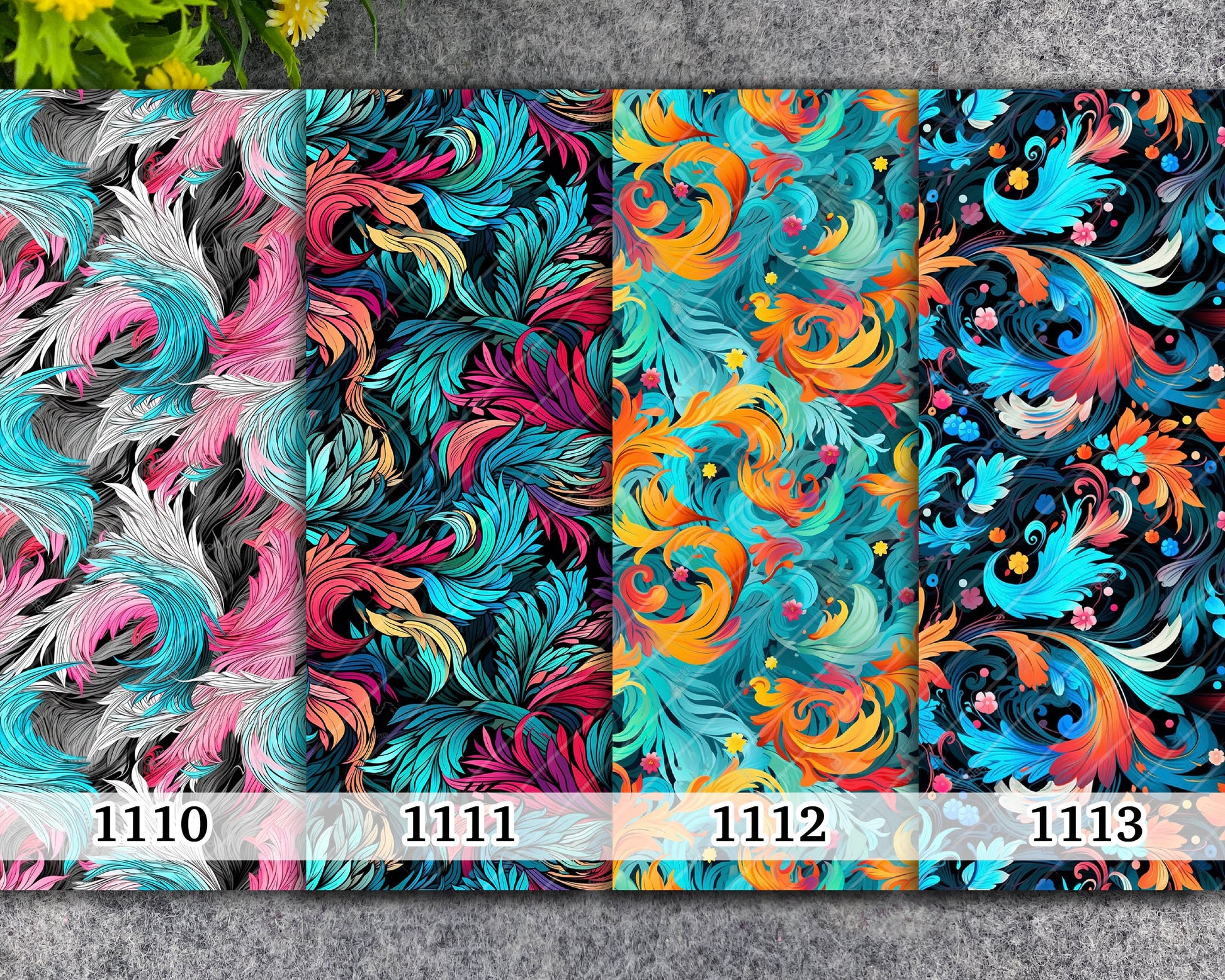 Swirling Ornamental Pattern Transfer Paper for Polymer Clay
