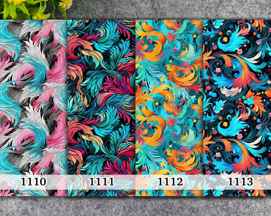 Swirling Ornamental Pattern Transfer Paper for Polymer Clay