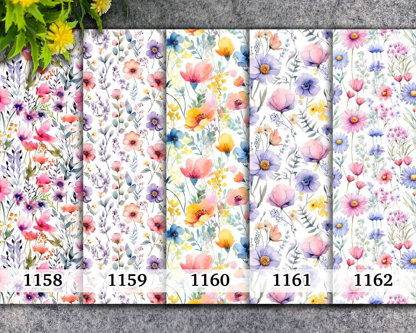 Watercolor Floral Transfer Paper: Water Soluble for Polymer Clay