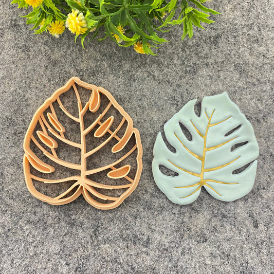 Monstera Leaf Clay Cutter: 4-inch Polymer Clay Trinket Dish