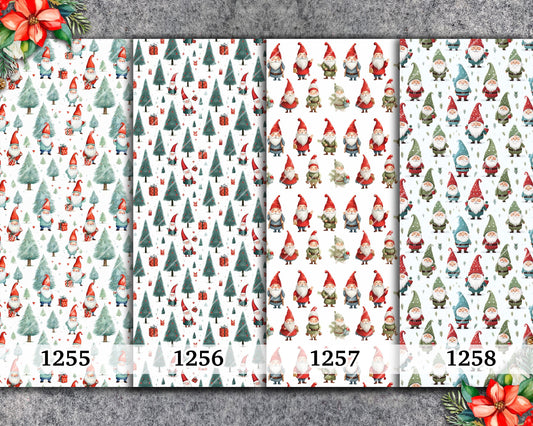 Christmas Gnome Water Soluble Transfer Paper for Polymer Clay
