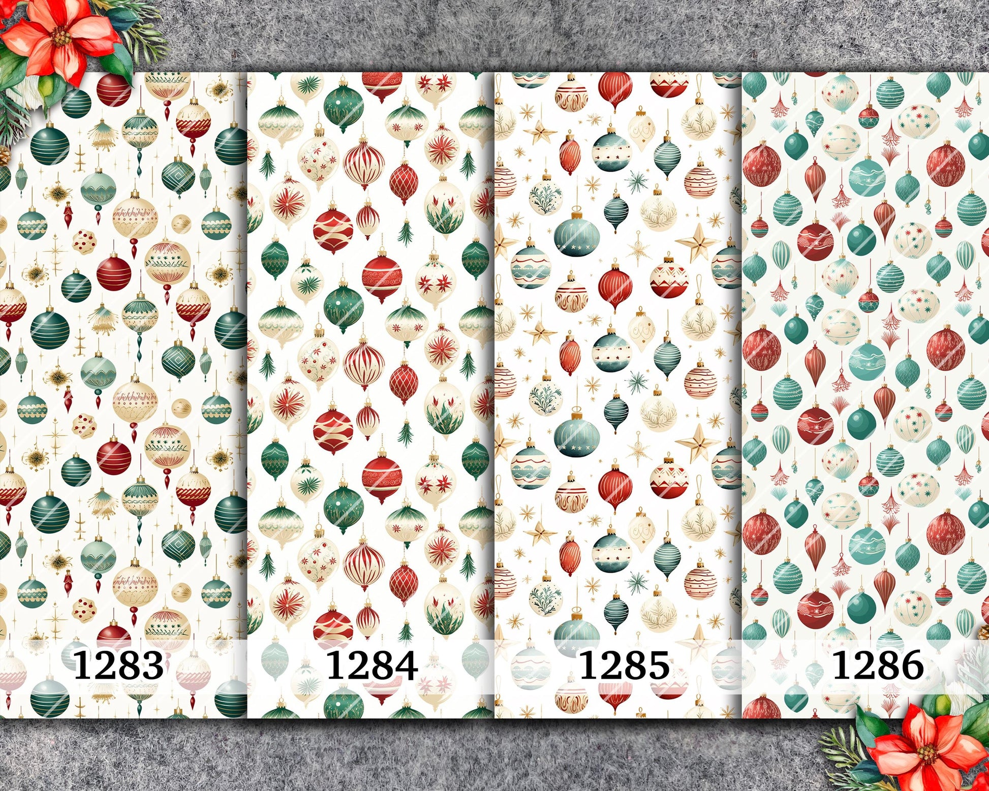 Christmas Ornament Water Soluble Transfer Paper for Polymer Clay