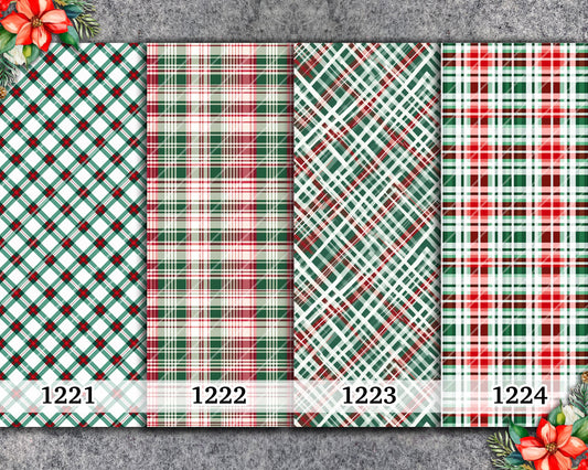 Christmas Plaid Transfer Paper for Polymer Clay (4x5.5 inches)