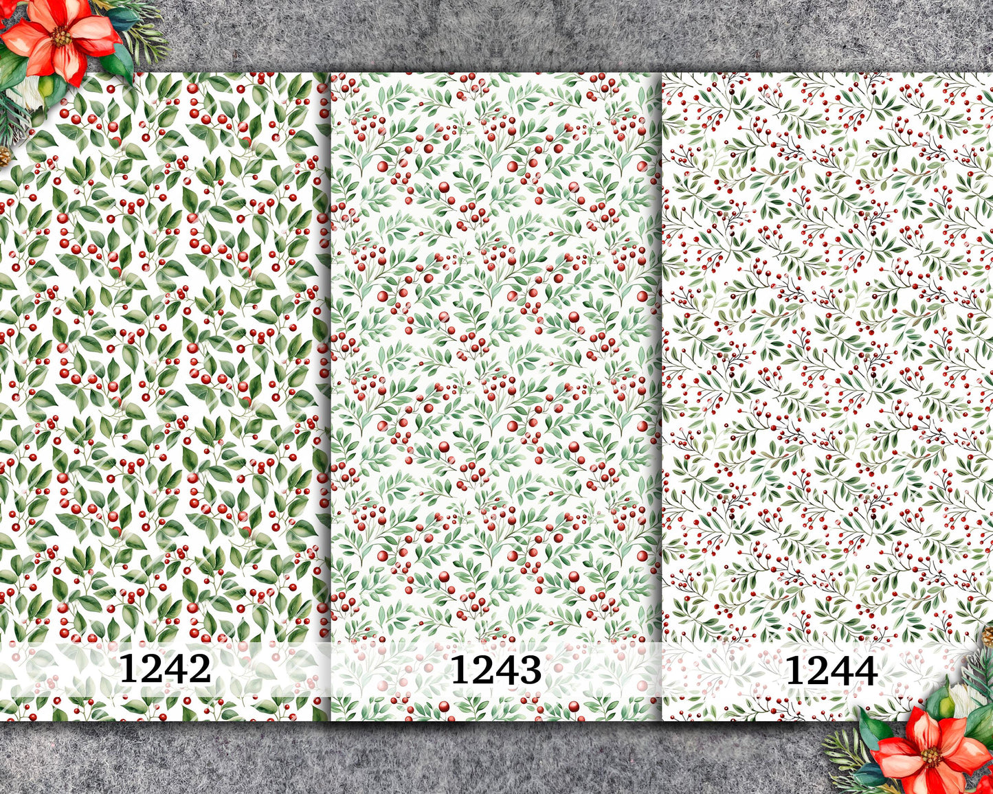 Water soluble Transfer paper for polymer clay, Christmas pattern, polymer clay image transfers, magic transfer paper