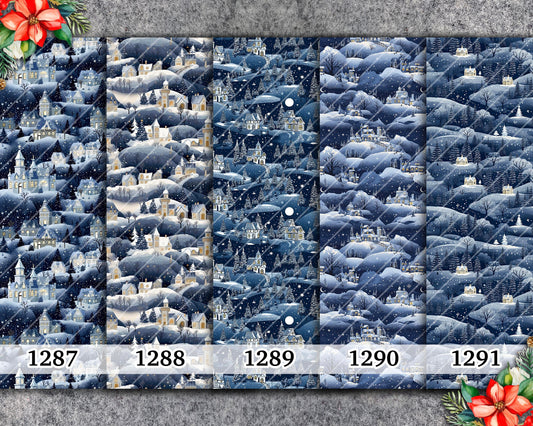 Christmas Snow Hill Water Soluble Transfer Paper for Polymer Clay