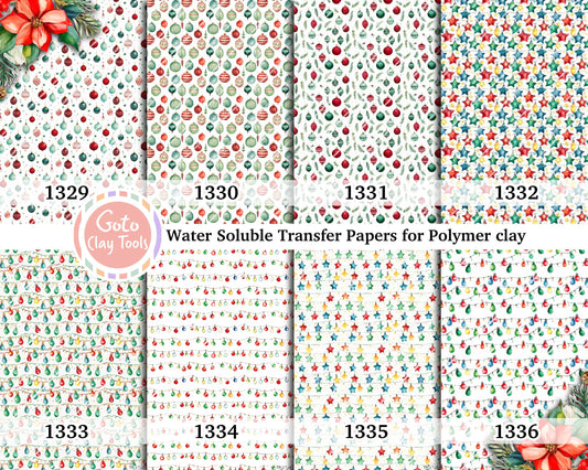 Christmas Ornament Polymer Clay Image Transfers: Water Soluble Paper