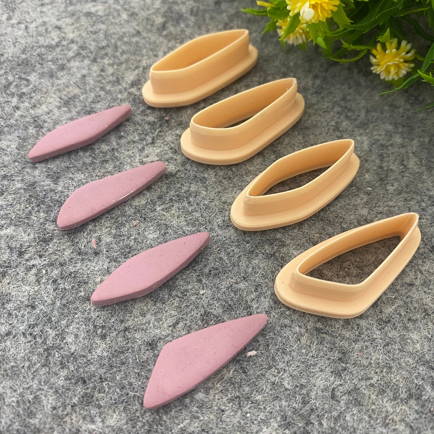 Organic Dangle Clay Earring Cutters: Polymer Clay Jewelry Tools #664